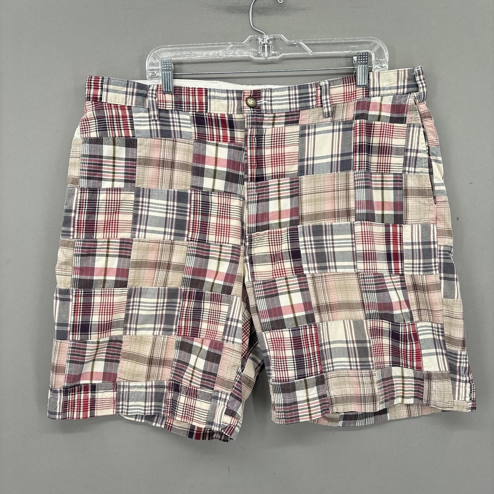 Jos A Bank Shorts‎ Mens 40 Multicolor Patchwork Madras Plaid Chino 8" Preppy